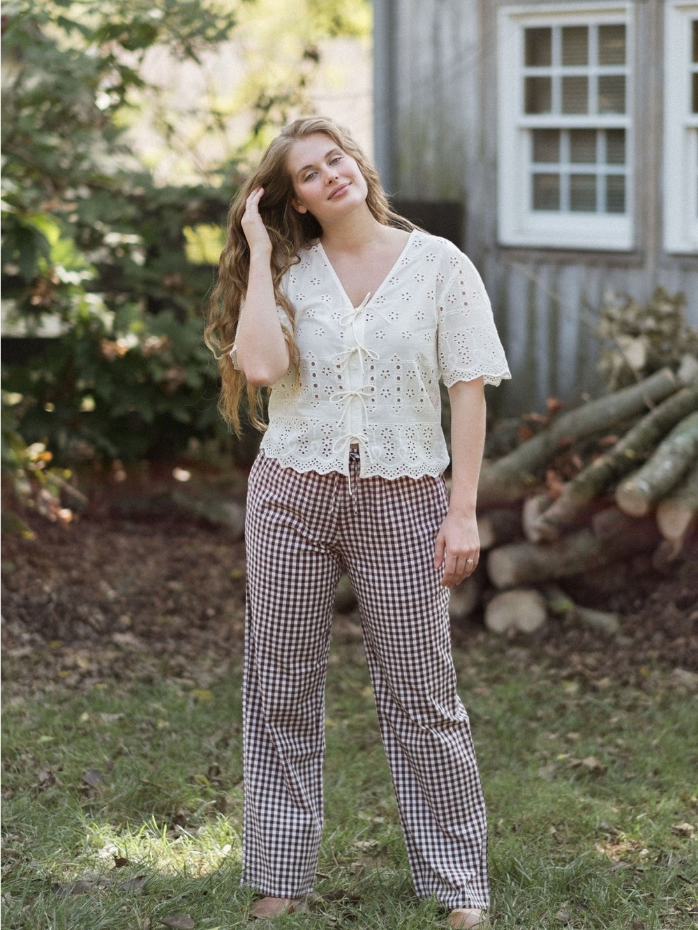 Neuflora Cordova Pants | Gingham | 100% Cotton